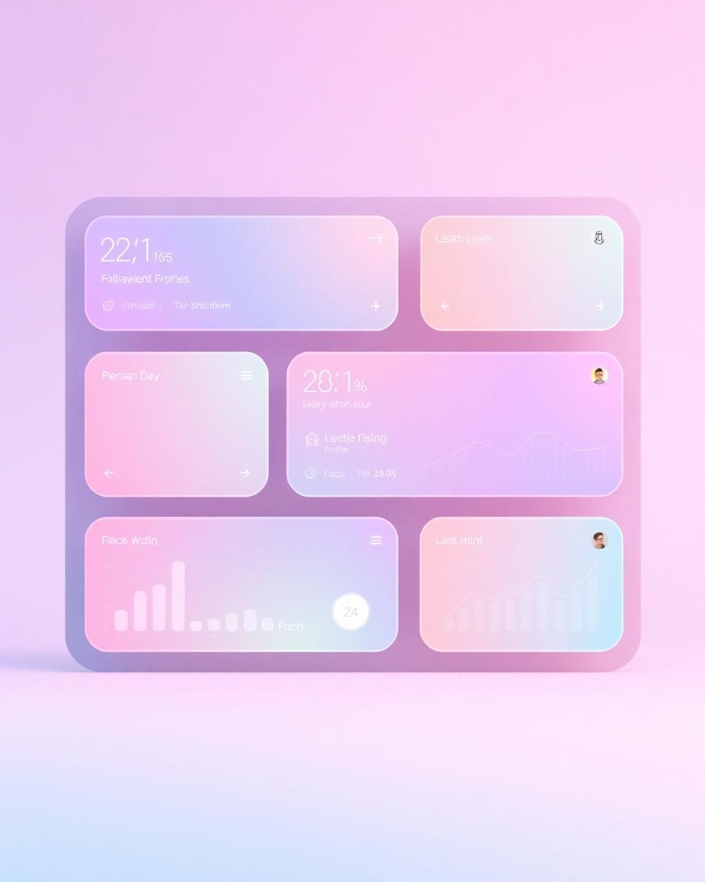 Smart home glassmorphism mobile app dashboard