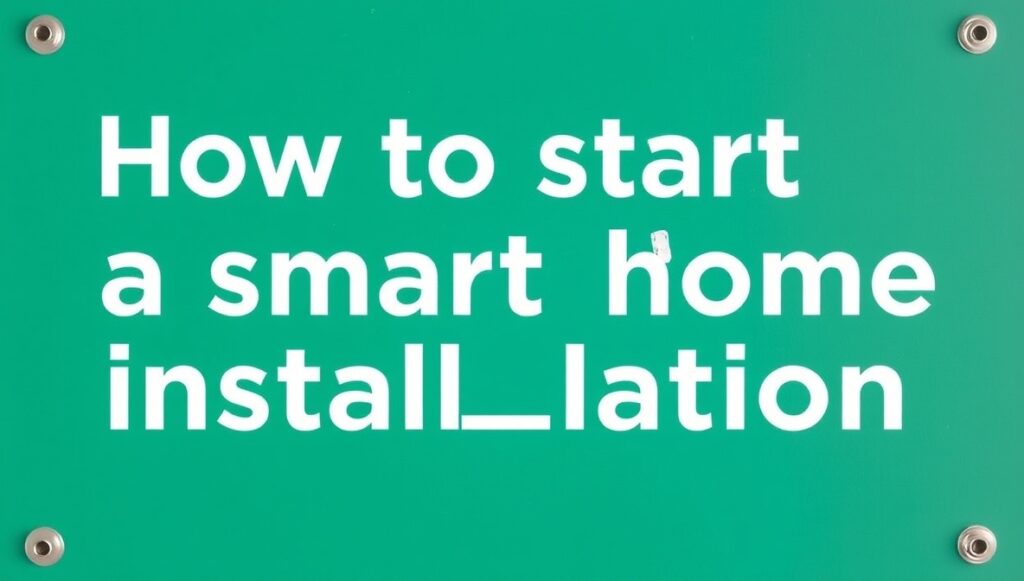 how to start a smart home installation business